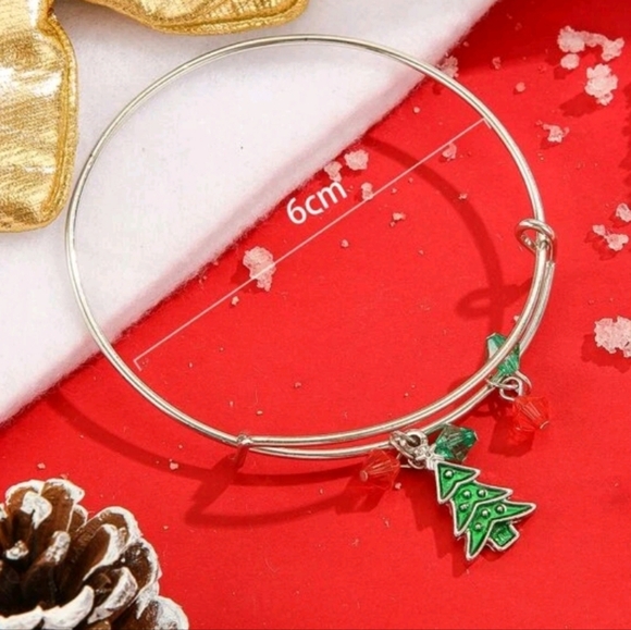 NEW!  Adjustable Christmas  charm bangle  - BTQ - Picture 5 of 7